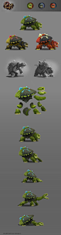 Character design. Ancient Turtle. : Character design and animation for game project Lost Magic.