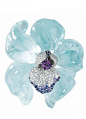 Cartier Orchid Aquamarine Brooch: 