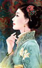 chinese art ~~ For more:  - ✯ http://www.pinterest.com/PinFantasy/arte-~-la-mujer-en-el-arte-chino-women-in-chinese-/: 