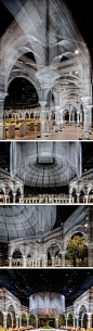 An Expansive Pavilion of Architectural Elements Constructed from Wire Mesh by Edoardo Tresoldi