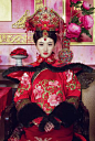 《大玉儿传奇》景甜古装，科尔沁格格，孝庄。中式婚礼，“凤冠霞帔” 中国新娘。# #梦回大清# @予心木子