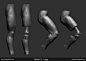 Mongrelman 展示的一些人体躯干、四肢的3D结构。（部分大图是动图，建议点开大图，查看原图）