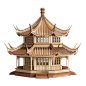 天泉阁新中式禅意中国风古建筑园林建筑模型摆件软装饰品挂件-淘宝网