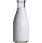 PNG素材  免抠图  食品  牛奶 玻璃瓶