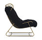 ENZO CHAIR - BLACK WITH BRASS