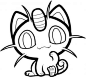 how to draw chibi meowth, pokemon step 7