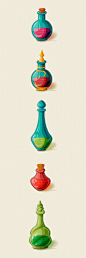 Magic potions by Sandra Haro, via Behance