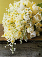 Peonies and lilly of the valley bouquet.