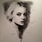 Charcoal sketch by Casey Baugh: 