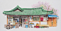 Artist Me Kyeoung Lee Spends 20 Years Drawing South Korean Convenience Stores : Lovely drawings of South Korean convenience stores by artist Me Kyeoung Lee. More images below.                                       Me Kyeoung Lee’s Website Me Kyeoung Lee …