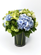 花束,花,摄影,影棚拍摄,蓝色_130897931_A bouquet of flowers in a vase_创意图片_Getty Images China