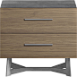 Broome Nightstand Concrete/Latte Walnut