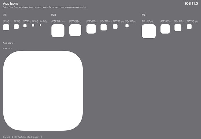 ios11   icon规范  图标尺寸...