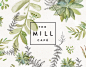 The Mill Café : A branding project for The Mill Café in Johannesburg. Illustrations and painting by me. 