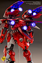 【灵匠工坊】GS 1/60 AGX-04A1 Gerbera 红色角马改 涂装完成品 LED发光_朝草夕踩_新浪博客