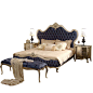 时代那美卧室组合欧式家具新古典床实木布艺床1.8米双人床歌德床-淘宝网