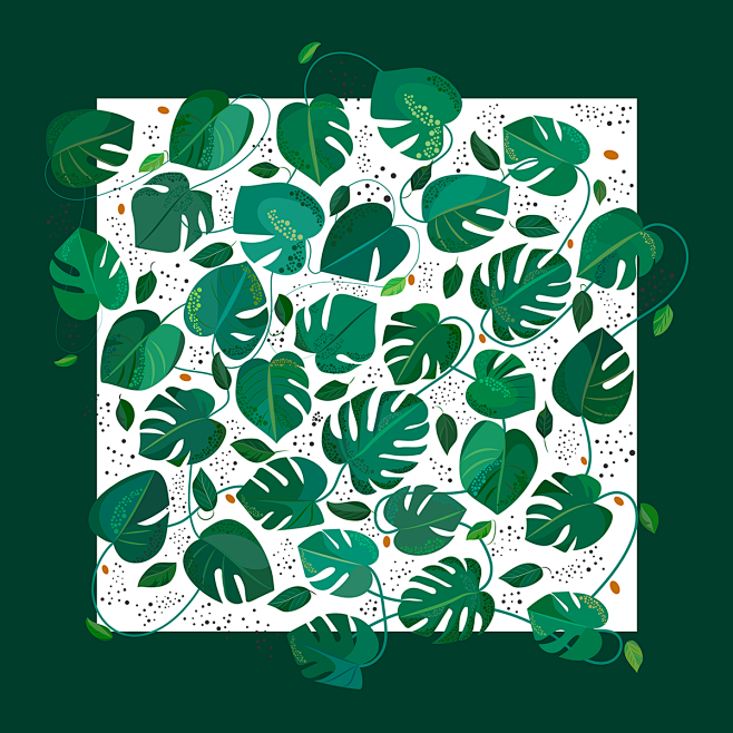 monstera, pattern : ...