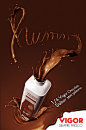 Poster chocolate flavoured milk : Campaign for VIGOR's chocolate flavoured milk.