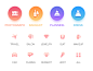 Wedding Icons : icons for different types of wedding services