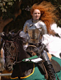 This is the first lady jouster hired by the oldest ren faire in the US. That is quite the achievement!