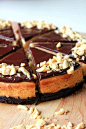 Double Chocolate Peanut Butter Cheesecake | Oh, Sweet Day