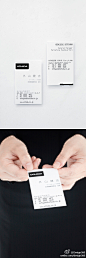 【180GD平面设计】日本GRAPH设计事务所为内田洋行株式会社设计的名片。名片中的资料以打印小票的形式呈现。