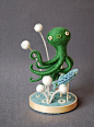 Swimmers : Needle-felted Octopi