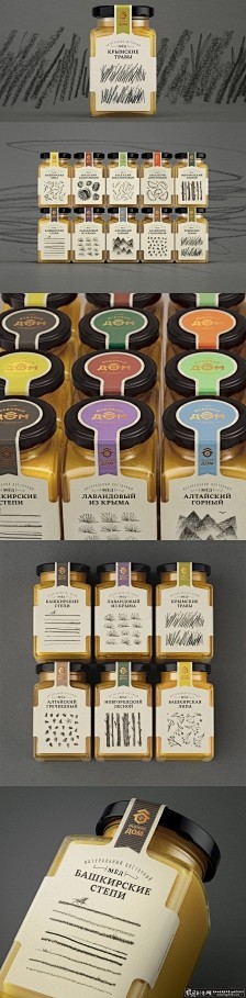 创意蜂蜜包装设计 大气蜂蜜罐子包装 高端...