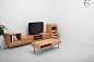 日式实木北欧现代风格 白橡木质 电视柜边柜组合-淘宝网