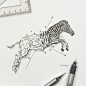 “Geometric Beasts | Zebra” by Kerby Rosanes: 