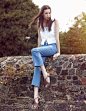 MiH Jeans SS12 campaign featuring Ruby Aldridge in the Milkmaid Top and Monaco Reed.