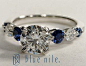 Floating Sapphire and Diamond Engagement Ring #BlueNile