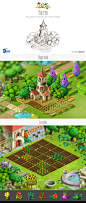 农场：在上Behance游戏中的建筑物和物品