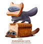 Daily Paint 2196. Purebread Cats, Piper Thibodeau