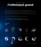 design logo Space  typography  