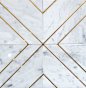 Carrara Brass Inlay Triple Line