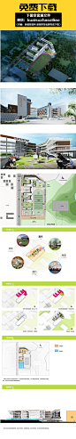 JZ171-精选优秀教育建筑高校 中学高中初中建筑 校园建筑设计方案标书效果图分析图