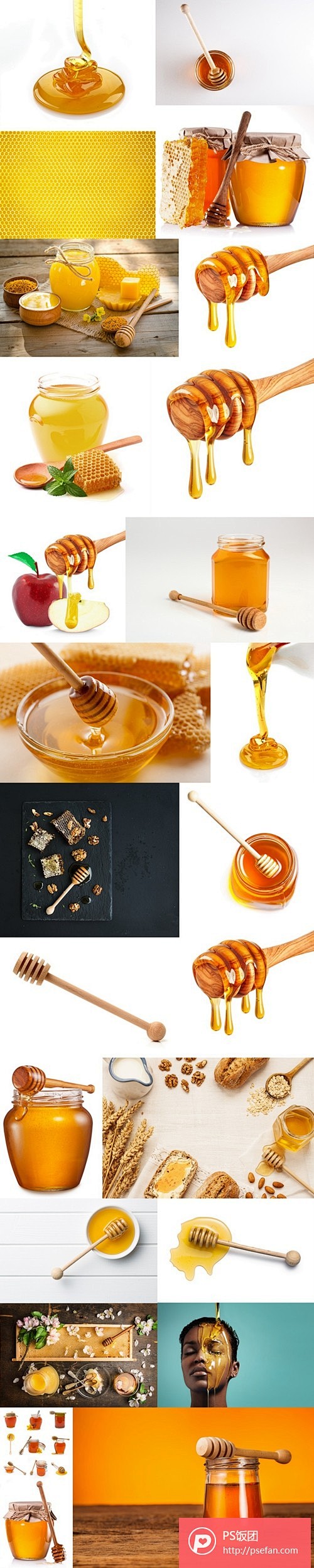 蜂蜜高清图片组   - PS饭团网