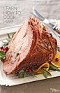 How to Bake Ham : Ham is the ideal no-fuss entree, especially if you're serving a crowd. Learn how to adorn a ham with cloves in a diamond pattern, then bake, glaze, and slice.