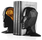 Knowledge in the Brain Bookends, Black/Gold eclectic accessories and decor