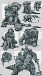 Near Shore Monster Concepts, Hue Teo : Did some near shore monsters exploration