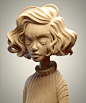 SculptJanuary 17 - Day 03: Woman Portrait, Julien Kaspar : (~4 h non-consecutive sculpting ... didn't count properly sry)
Wasn't sure if I would get this one done in time but I made it :D 
To save time I made the hair more simple & stylized this time 