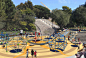 旧金山湾景山顶儿童公园 / Miller Company Landscape Architects : 这座公园坐落在旧金山的湾景山顶上，最初由迈克尔·佩因特联合公司设计，建于1979年。它有一个70英尺高的日晷和圆形剧场，由艺术家Jaques Overhoff、混凝土滑梯和城市的第一个滑板公园创造。多年来，这个公园年久失修。公共土地信托组织、Bayview社区公园倡...