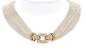 A Cultured Pearl, Diamond and Gold Necklace, Cartier, circa 1987