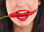 People 3282x2436 chilli peppers juicy lips red lipstick mouth women teeth