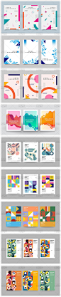 个性简洁现代几何图案书籍封面报告海报背景平面设计素材ai矢量图-淘宝网