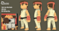 Ryu Low Poly Character Model by Danny Pierce, via Behance