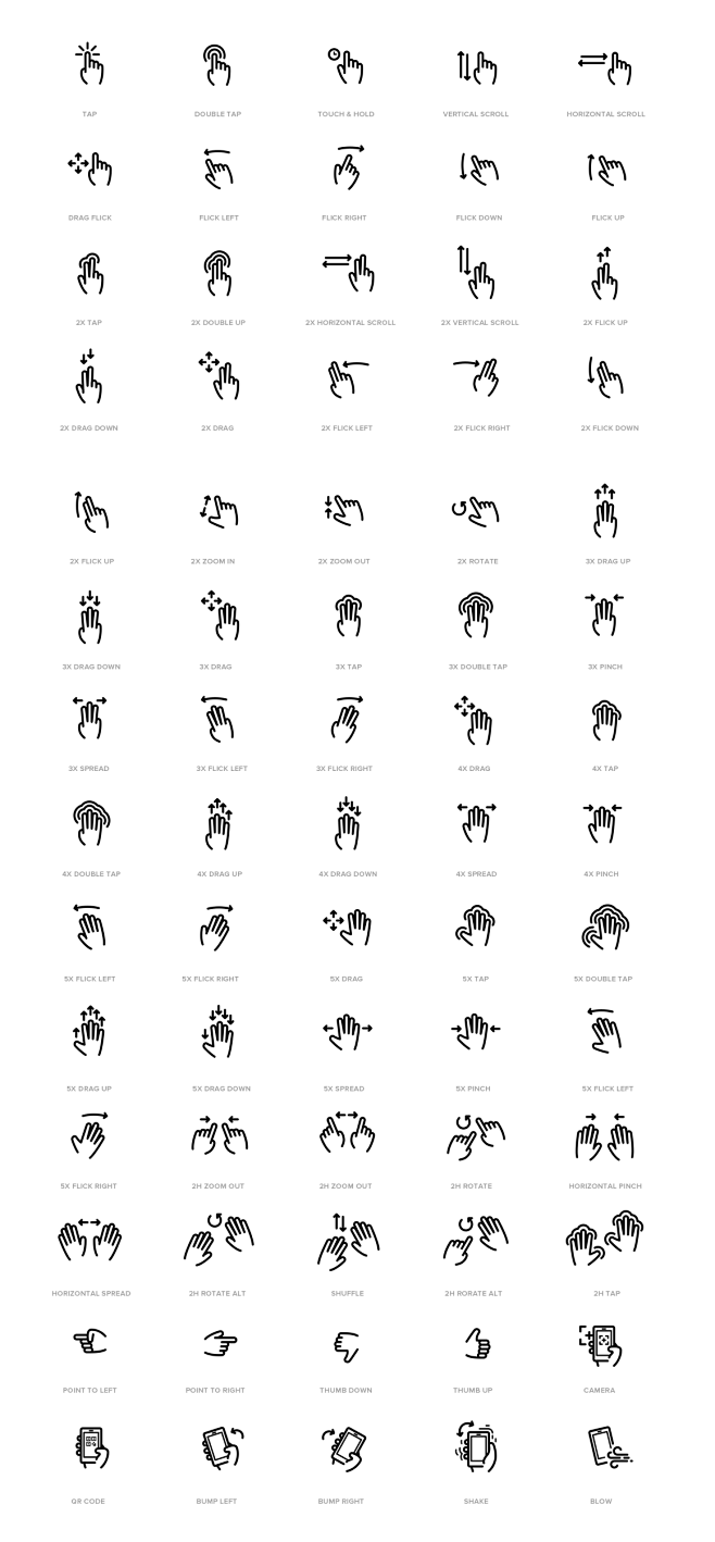 手势图标集 - 图标 -  2