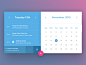 日历扁平化风格的ui设计-UI设计网uisheji.com - #UI#
