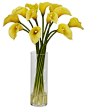 Mini Calla Lily Silk Flower Arrangement contemporary-artificial-flower-arrangements